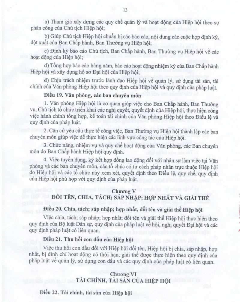 Điều lệ Hiệp hội Gia cầm